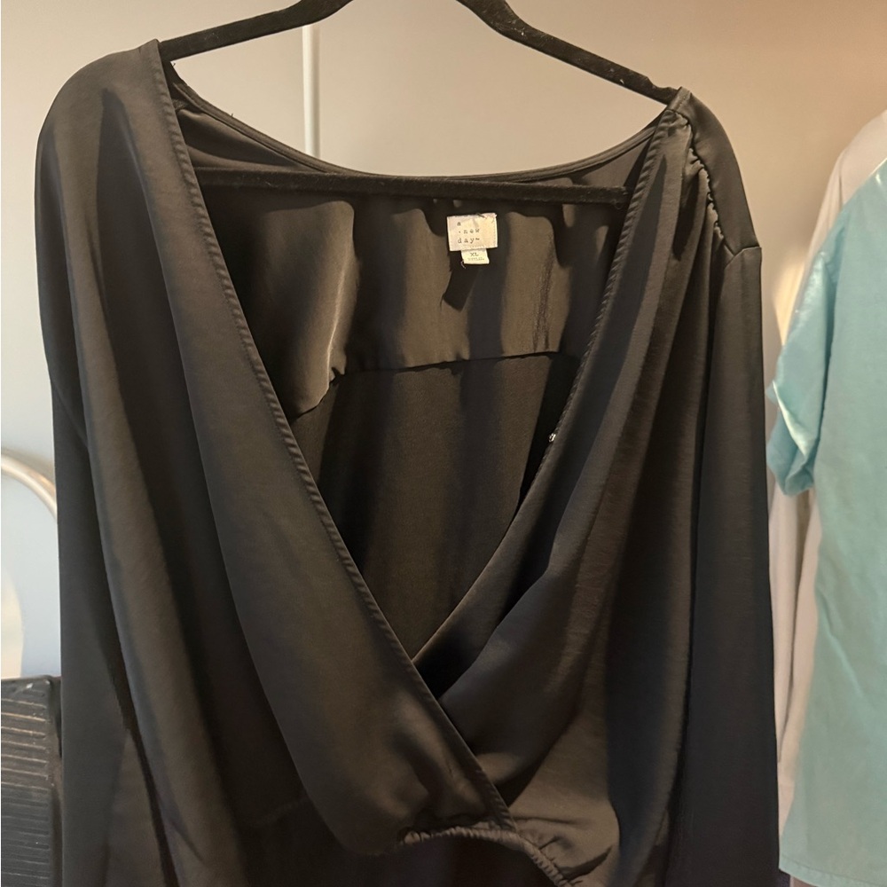 a new day Black Blouse